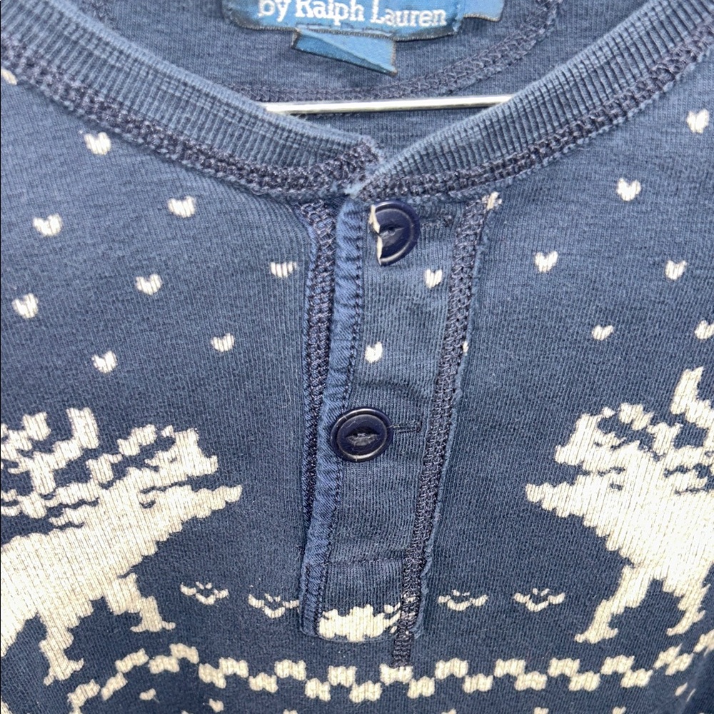 Vintage Polo Ralph Lauren Blue Reindeer Crewneck Sweater - Picture 6 of 12